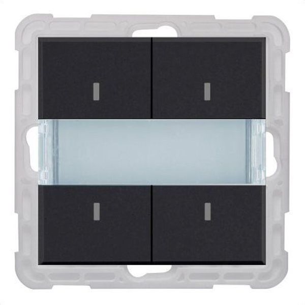 KNX Bustaster 4 fach Nova Piano Schwarz image 1