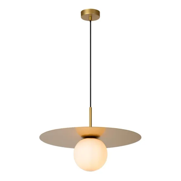 Lucide HAILEY - Hanging lamp - Ø 45 cm - 1xG9 - Matt Gold / Brass image 1