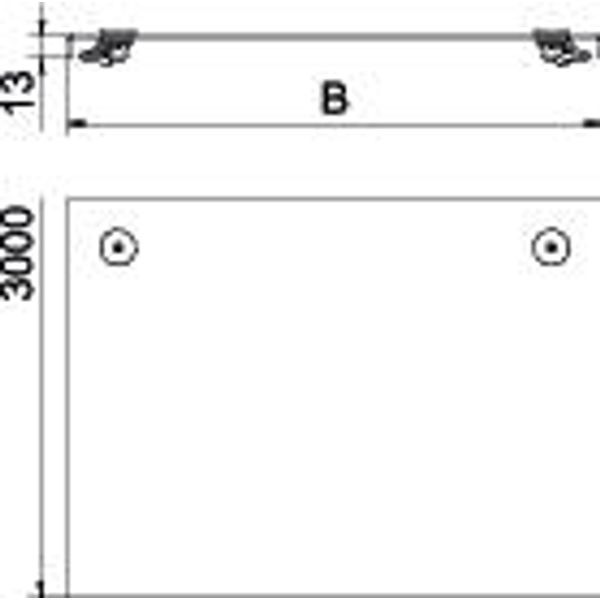 DRL 200 A4 Cover with turn buckle for cable tray and ladder 200x3000 image 2