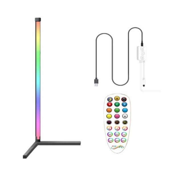 SMART WIFI FLOOR CORNER WITH REMOTE CONTROL White 2000mm RGB + TW image 2