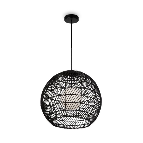 Modern Cane Pendant lamp Black image 1