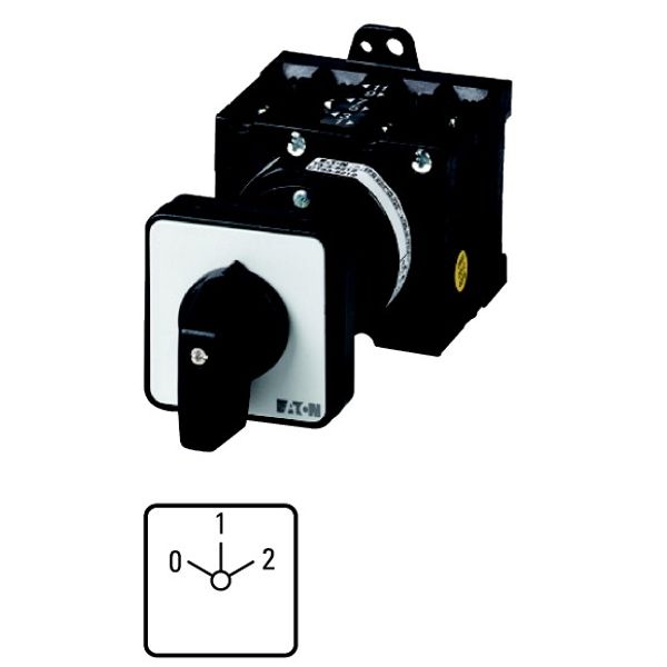 Changeoverswitches, T3, 32 A, rear mounting, 3 contact unit(s), Contacts: 6, 60 °, maintained, With 0 (Off) position, 0-1-2, Design number 8451 image 1