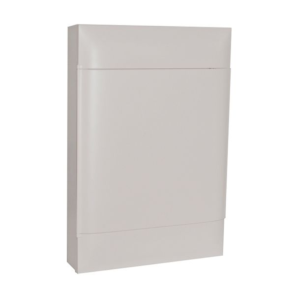 LEGRAND 3X18M SURFACE CABINET WHITE DOOR EARTH + NEUTRAL TERMINAL BLOCK image 1