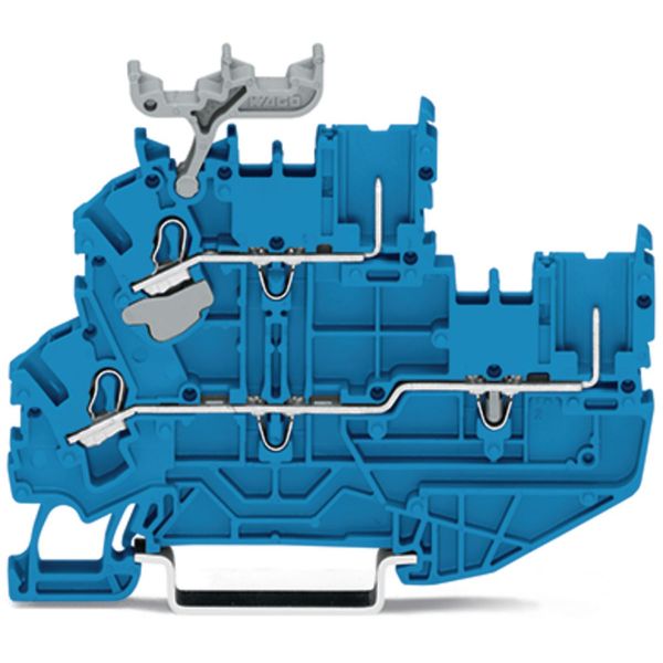 1-conductor/1-pin double deck receptacle terminal block Through/throug image 1