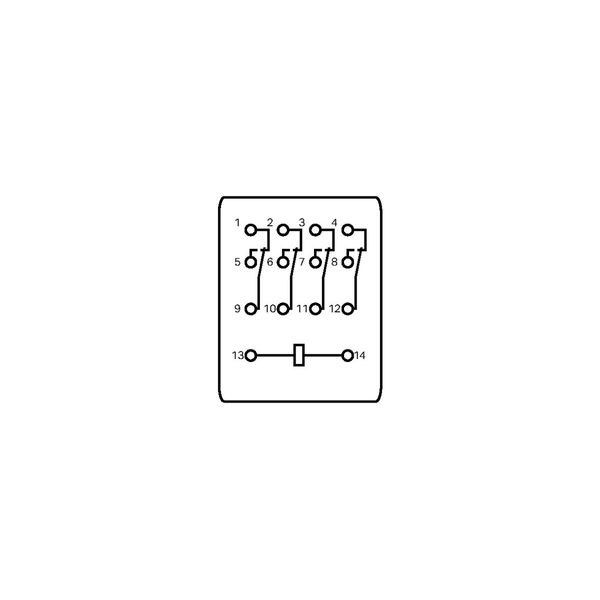 Basic relay Nominal input voltage: 120 VAC 4 changeover contacts image 3