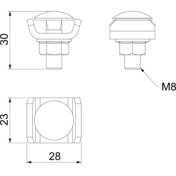 GUV 6 A2 U-connector for mesh cable tray 24x28x30 image 2