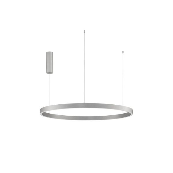 Triac Dimmable Brushed Silver Aluminium  & Acrylic  LED 106 Watt 230 Volt  4899Lm 3000K IP20  Up & Down Light  D: 98 H: 200 cm Adjustable Height image 1