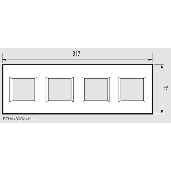 AXOLUTE - PL 2X4P 71MM ORIZZ VETRO BIANCO image 2