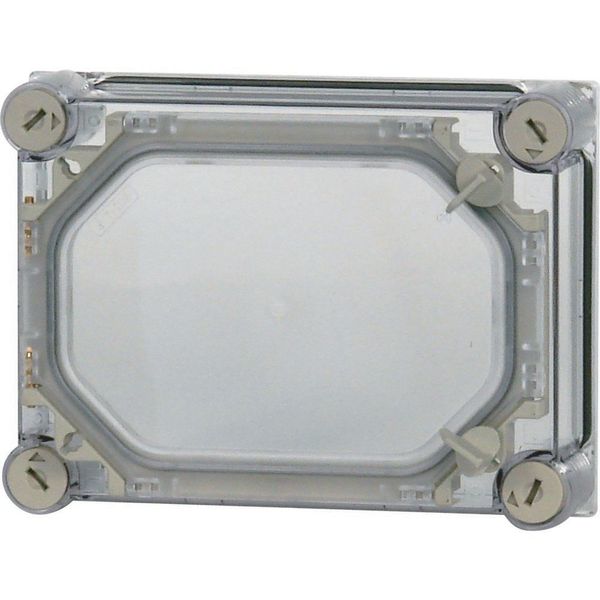 Cap, + door, transparent smoky gray, HxWxD=250x187.5x50mm image 4