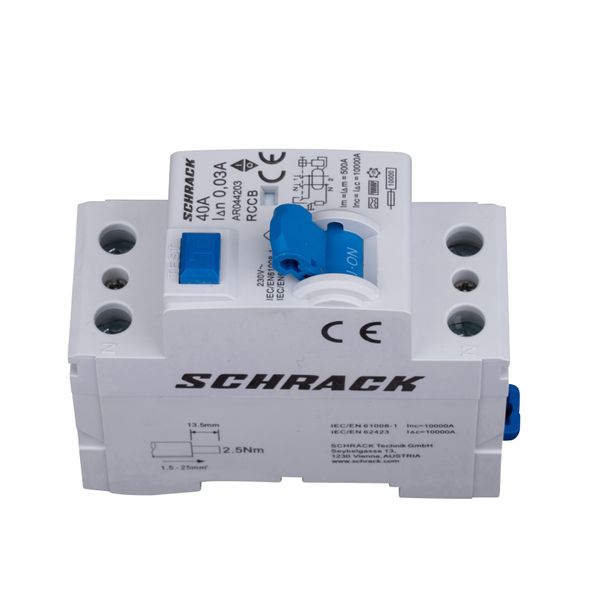 Residual Current Circuit Breaker 10kA, 40A, 2-pole, 30mA, F image 6