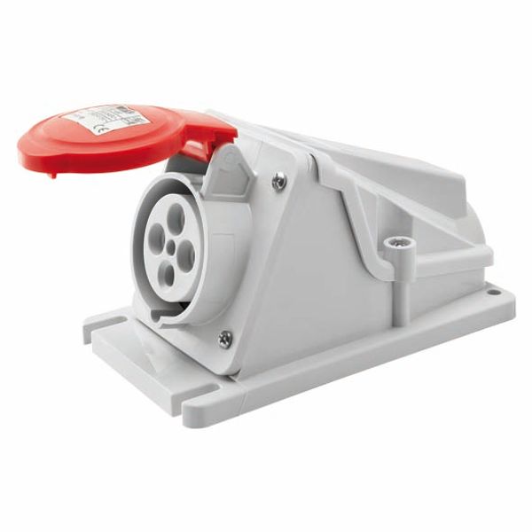 90° ANGLED SURFACE-MOUNTING SOCKET-OUTLET - IP44 - 3P+E 16A 380-415V 50/60HZ - RED - 6H - SCREW WIRING image 2