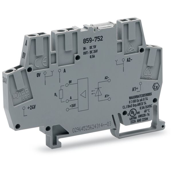 859-752 Optocoupler module; Nominal input voltage: 5 VDC; Output voltage range: 0 … 24 VDC image 3