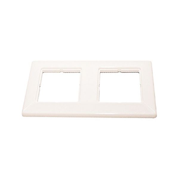 Cover Plate Double for Data Outlets 150x80mm white RAL 9010 image 1