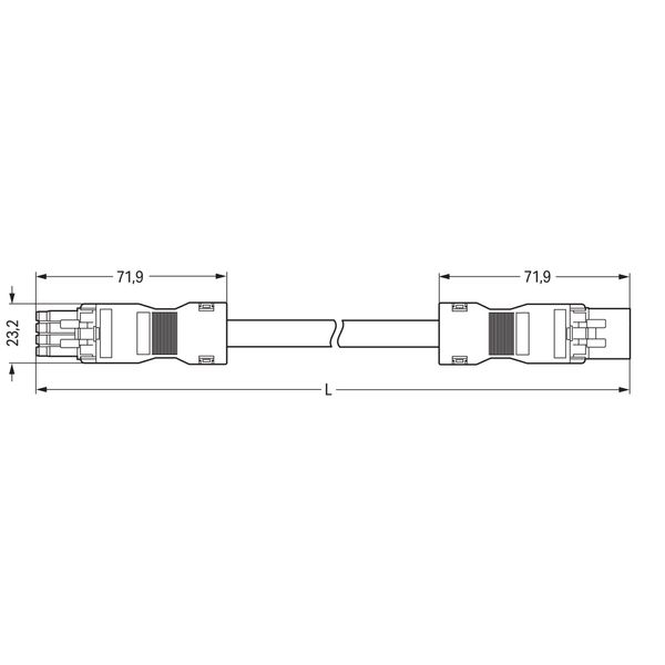 pre-assembled interconnecting cable Eca Socket/plug white image 6