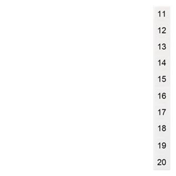 labeling plate, front, 11-20, termi... image 1