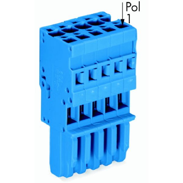 1-conductor female connector CAGE CLAMP® 4 mm² blue image 2