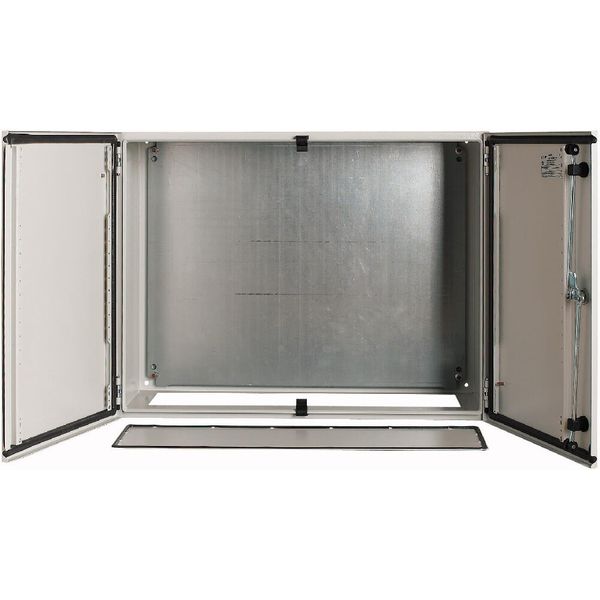 Wall enclosure with mounting plate, HxWxD=600x800x300mm, 2 doors image 9