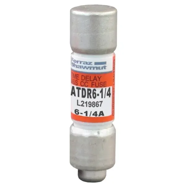 Fuse ATDR - Class CC - Time-Delay 600VAC 300VDC 6.25A Ferrule image 1