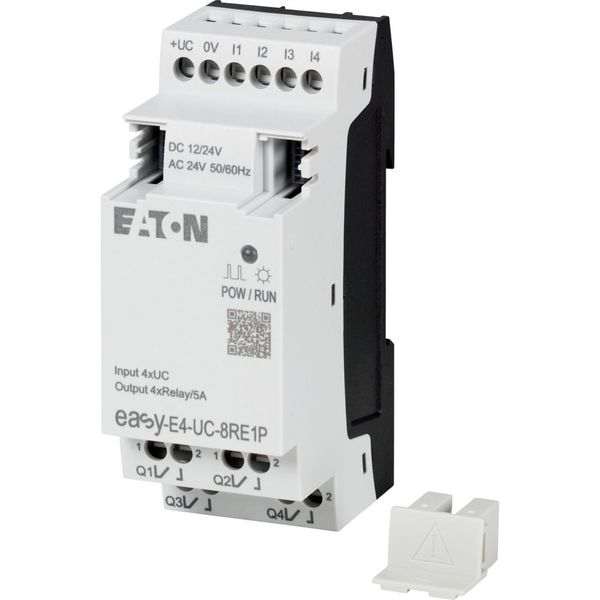 I/O expansion, For use with easyE4, 12/24 V DC, 24 V AC, Inputs/Outputs expansion (number) digital: 4, Push-In image 12