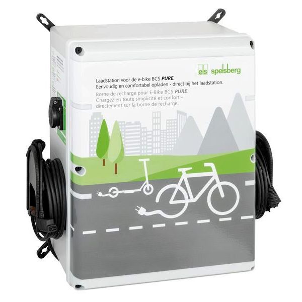 E-Bike charging station, Type of protection IP54, Max. conductor cross section 4², Impact strength IK08, Protection class II, Un 230V AC, Halogen free image 1