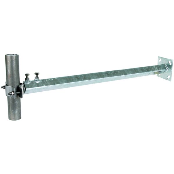 Wall mount. bracket St/tZn-StSt f. pipes D 40-50mm adjust. wall dist.  image 1