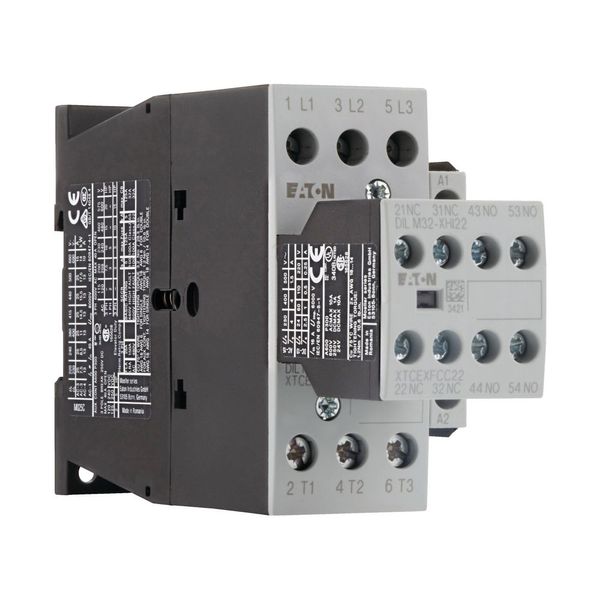 Contactor, 380 V 400 V 11 kW, 3 N/O, 2 NC, RDC 24: 24 - 27 V DC, DC operation, Screw terminals image 10