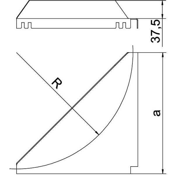 LEB 50 FS Corner plate for cable ladder R500mm image 2