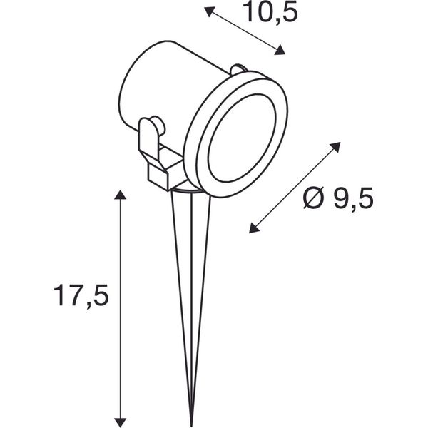 NAUTILUS SPIKE, GU10, max. 35W, 1,5m cable, stainless steel image 3