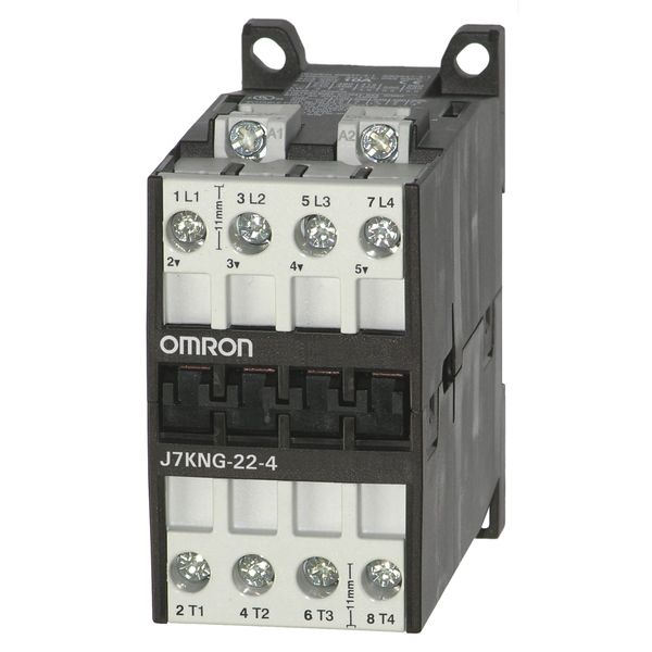 DC solenoid motor contactor, 4-pole, 22A, 24 VDC image 1