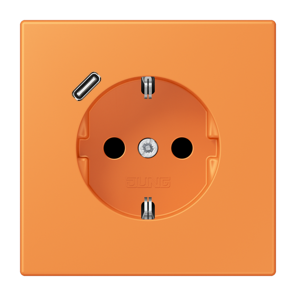 SCHUKO socket with USB type C LC32081 LC1520-18C225 image 1