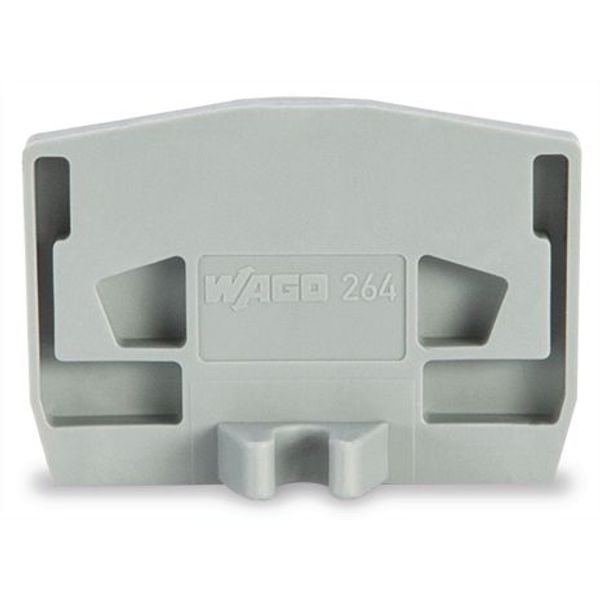 End plate with fixing flange 4 mm thick light gray image 3