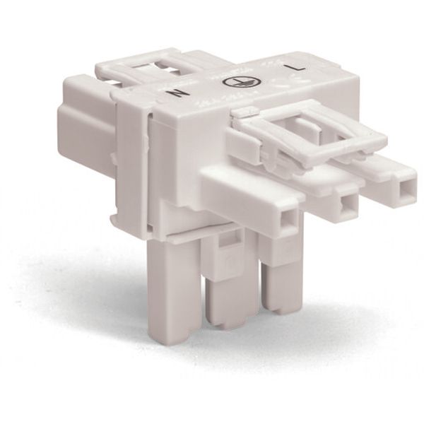 T-distribution connector 3-pole Cod. A white image 3