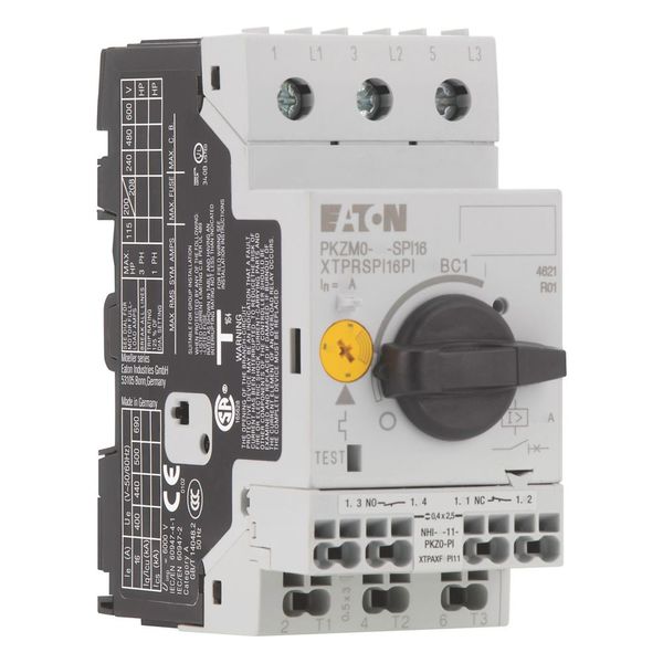 Motor-protective circuit-breaker, 3-pole + 1 N/O + 1 N/C, 0.09 kW, 0.1 image 12