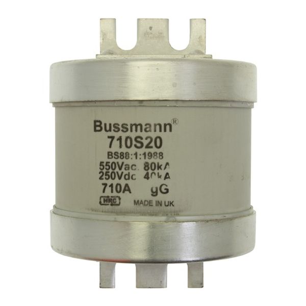 Fuse-link, low voltage, 710 A, AC 550 V, DC 250 V, BS88, 83 x 112 mm, gL/gG, BS image 2