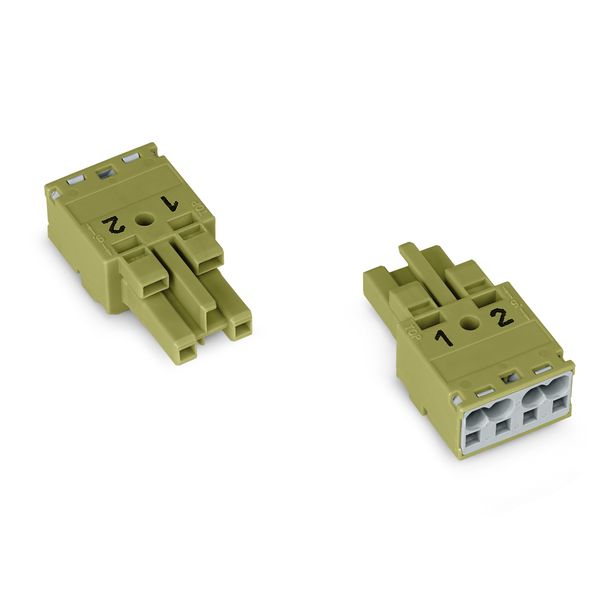 Socket 2-pole Cod. B light green image 1