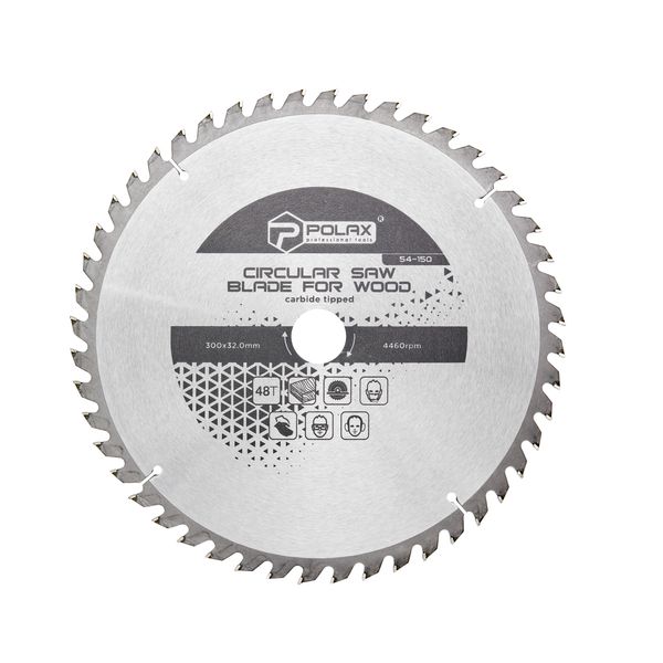Circular saw blade for wood, carbide tipped 300x32.0/30.0 48Т image 1