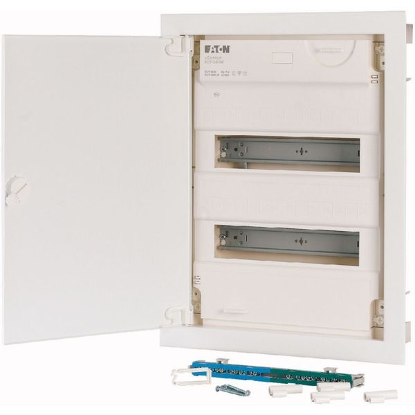 Hollow wall compact distribution board, 2-rows, super-slim sheet steel door image 8