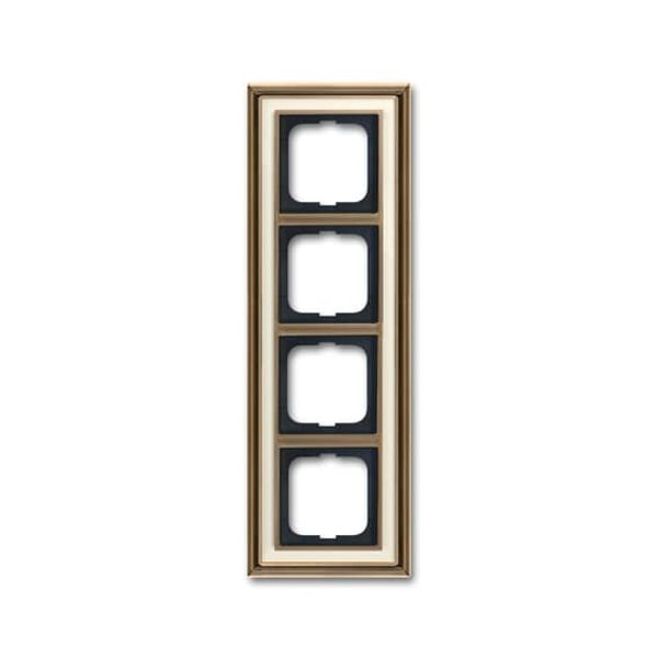 1724-848-500 Cover Frame Busch-dynasty® antique brass ivory white image 1