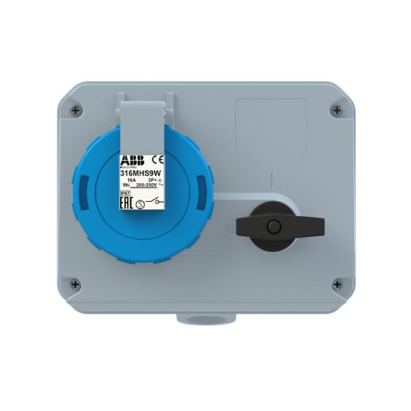 316MHS9W Industrial Switched Interlocked Socket Outlet image 1