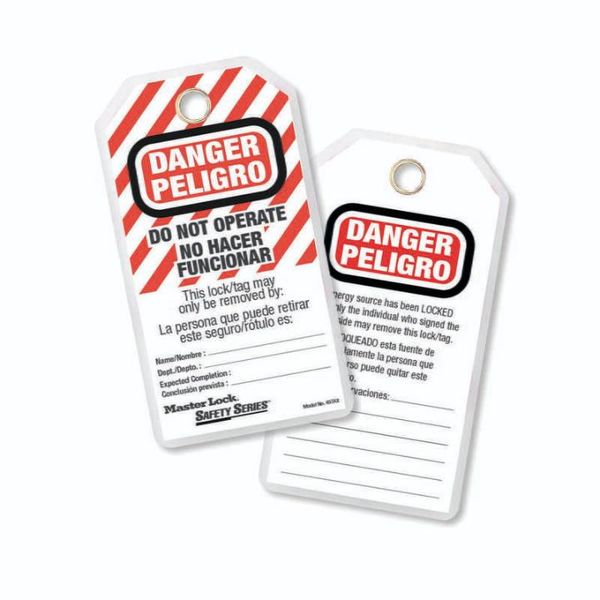 Spanish Lock out Tags  - Danger - Do not operate (Each bag contains 12) 120177 image 1