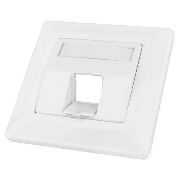 Outlet empty 1 module (SFA)(SFB), 80x80mm, angled, RAL9010 image 2