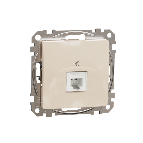 Telephone socket, Sedna Design & Elements, RJ11, Beige image 5