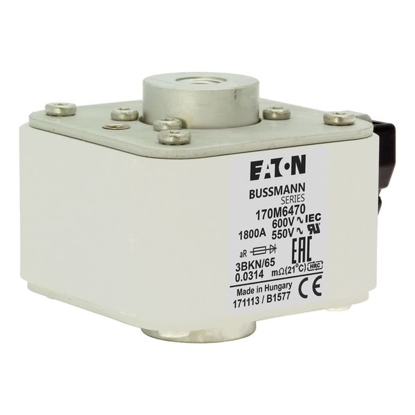 Fuse-link, high speed, 1800 A, AC 600 V, size 3, aR, IEC, UL, single indicator image 10