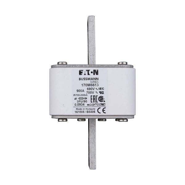 Fuse-link, high speed, 900 A, AC 690 V, size 3, 76 x 92 x 135 mm, aR, IEC, UL image 18