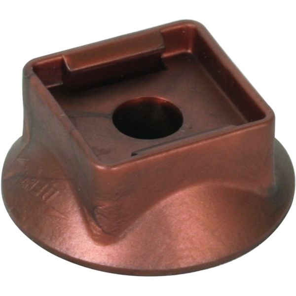 Plastic base brown  H 10mm  D 35mm f. conductor and rod holders image 1