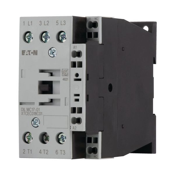 Contactor, 3 pole, 380 V 400 V 7.5 kW, 1 NC, RDC 24: 24 - 27 V DC, DC operation, Spring-loaded terminals image 9