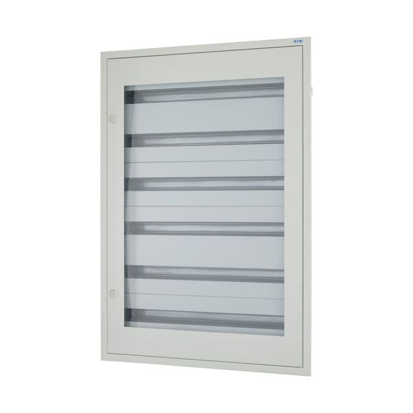 Complete flush-mounted flat distribution board with window, grey, 33 SU per row, 6 rows, type C image 3