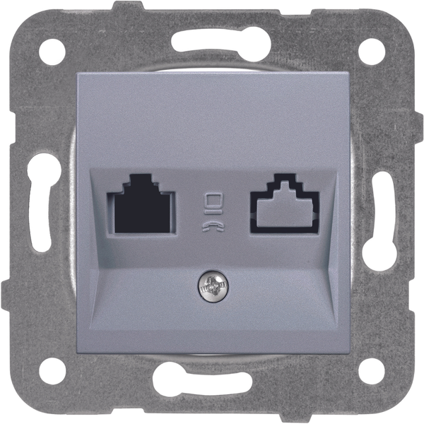 Karre Plus-Arkedia Silver Data+Numerical Phone Socket (Jacksız) image 1