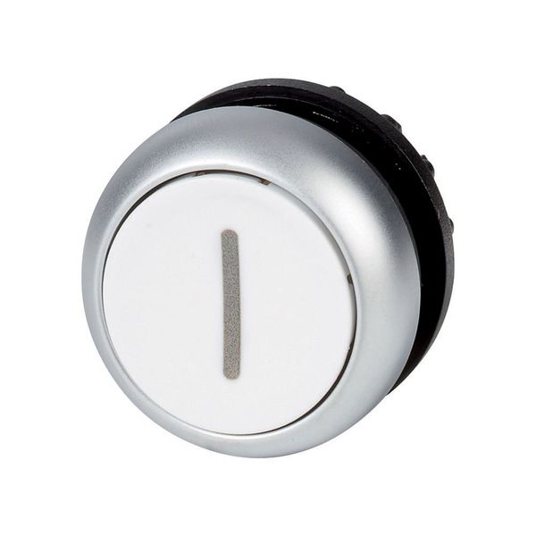 Pushbutton, RMQ-Titan, Flat, momentary, White, inscribed, Bezel: titanium image 3