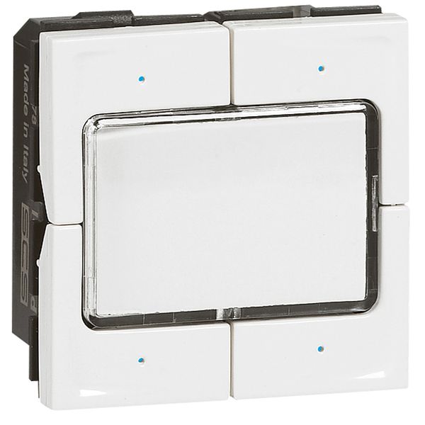 KNX control unit Mosaic - lighting management - 4 push 4 actuation point -white image 1